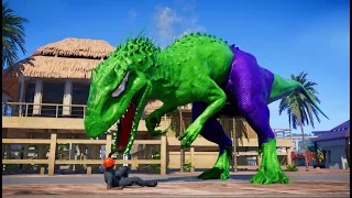 All Big Dinosaur Battle Jurassic World Evolution 1 ! Spinosaurus vs Indominus Rex, T-rex, V-rex