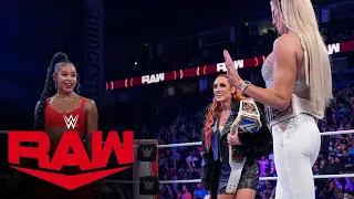 Becky Lynch, Bianca Belair and Charlotte Flair have a heated exchange: Raw, Oct. 4, 2021