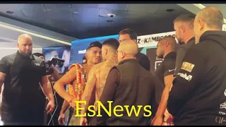 TEOFIMO LOPEZ VS KAMBOSOS FULL WEIGH IN AND FACEOFF  EsNews Boxing