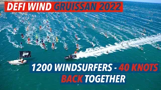[DEFI WIND GRUISSAN 2022] 1300 windsurfers back together in40 knots wind!