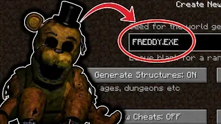 This is what happens when you play on the Freddy.exe Seed in Minecraft (SCARY MINECRAFT HORROR FILM)