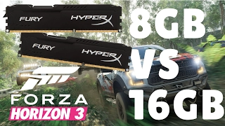 Forza Horizon 3 - (PC) 8gb vs 16gb RAM FPS Comparison