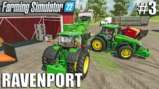 Buying and Feeding Cows with New Equipment | Ravenport | Episode #3 | Farming Simulator 22