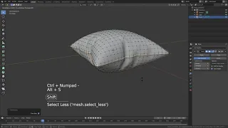 Modelling a Pillow in Blender 2.82 in One Minute with Cloth Modifier