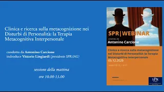 SPR-WEBINAR: la Terapia Metacognitiva Interpersonale