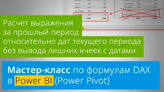 [Мастер-класс по DAX] Расчет в Power BI выражения за прошлый период относительно дат текущего