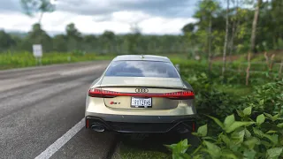⬛️Forza Horizon 5 (RTX ON - extreme ray tracing) - AUDI RS7 custom - Test Drive - Speed Test #rtx