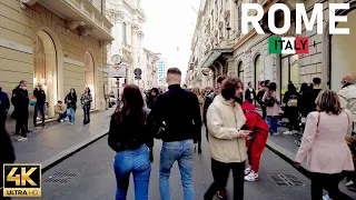 A crowded day in Rome 2022 - 4K -60 FPS Walking Tour , Italy