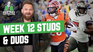 Fantasy Football 2021 - Week 12 Studs & Duds + Monday Punday, Injury Tilt! - Ep. 1165