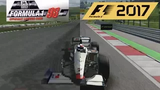 F1 2017 Vs Formula 1 1998 - McLaren MP4/13 Hotlap Comparison