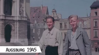 Augsburg in 1945 - American troops in the city center (in color and HD)