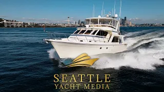 54' Offshore Motor Yachts "Sierra Fox" | SYM Walkthrough Tour & 4K Yacht Stock Footage