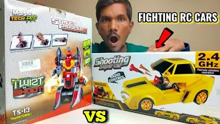 RC Super Shooting Canon Car Vs Maisto Convertible Robotic Car Unboxing - Chatpat toy tv