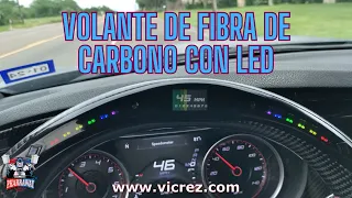 Volante de fibra de carbono Vicrez con pantalla de tablero LED INSTALACIÓN PASO A PASO