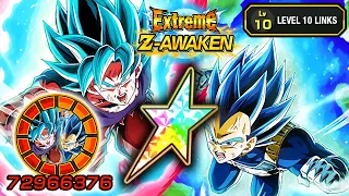 100% EZA LR SSBKK GOKU & SSBE VEGETA LEVEL 10 LINKS!!! Dragon Ball Z Dokkan Battle