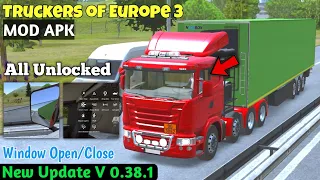 Truckers Of Europe 3 Mod Unlimited Money Unlocked V 0.38.1 New Update Window Open/Close