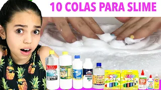 SLIME COM 10 COLAS DIFERENTES - ENTÃO ROBERTA? (slime video)