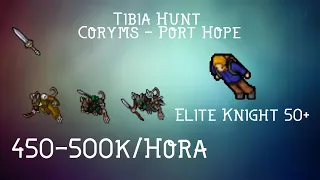 Tibia Fast Hunt EK 50+ Coryms Port Hope (450-500k/hora).