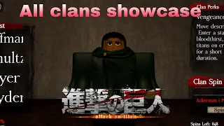 Best Clan Skills Showcase | Untitled Attack On Titan