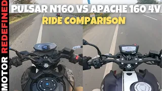 Finally TVS Apache RTR 160 4V SE Vs Bajaj Pulsar N160 Ride Comparison Best kaun??