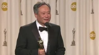 Raw Video: Ang Lee backstage at the Oscars