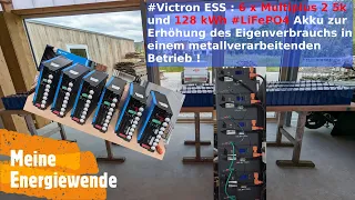 #Victron ESS : 6 x #Multiplus 2 5k und 128 kWh #LiFePO4 #Akku