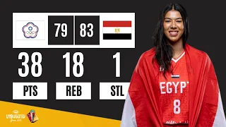 Jana ELALFY Full Game Highlights (38 PTS, 18 REB, 1 STL, 1 BLK) vs Chinese Taipei