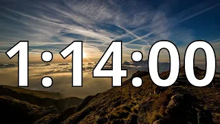 1 Hour 14 Minutes Countdown Timer With Alarm Sound At the End (Simple Beep)