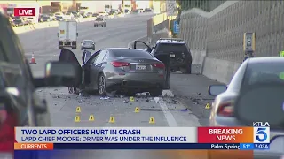 DUI suspected in crash that injured officers responding to pursuit on 57 Freeway