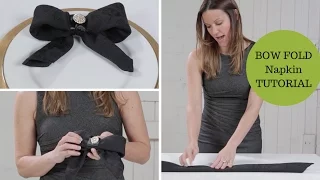 Napkin Folding Tutorial Bow Fold Technique with Added Bling From Totally Dazzled