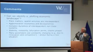 EU Cohesion Policy and Europe's Shifting Economic Landscape - lecture by Prof. G. Maier