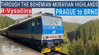 TRIP REPORT | Fast train through the highlands | R-Vysočina (ČD) | Prague to Brno | 1st Class