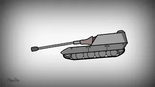 Jagdpanzer e-100 VS T-34 [flipaclip] animation