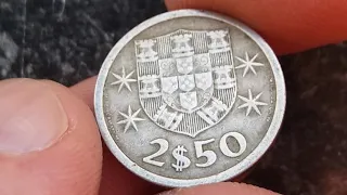 1968 coin 2$50 escudos Portugal(coins value on description)