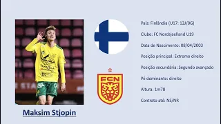 Maksim Stjopin (FC Nordsjaelland U19 / Finland) 2020 highlights