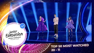 TOP 50: Most watched in 2020: 20 TO 11 - Junior Eurovision Song Contest