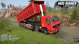 Spintires Mudrunner - HoWo Dup Truck 10X10 Dump Truck - Driving Hilly Offroad 2023