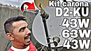 KIT CARONA D2-KU COM 43W DE CARONA 63W COM 43W DE CARONA VEJAM O SINAL QUE CONSEGUI AQUI ANTENA DE60