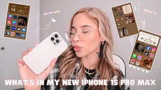 What's on my *NEW* Iphone 15 PRO MAX | Go-To Apps, Customized Widgets & More  ❥📱