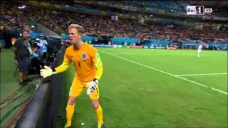 The REACTION of Joe Hart after Andrea Pirlo's free-kick (England 1-2 Italy | 15/06/2014)