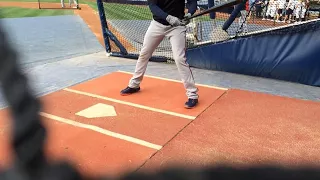 Freddie Freeman's first post-fracture batting practice