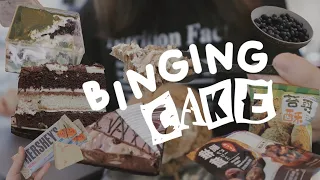 TW ED | another sad binge | cheesecake + triple layer cake + roll cake + box cake + chips...
