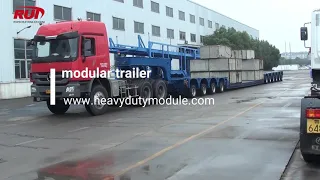 modular trailer ,multi axle with drop deck for 150 ton testing