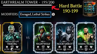 Earthrealm Fatal Tower Hard Battle 190-199 Fight + Reward | MK Mobile