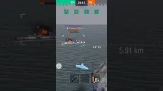 WOWSB Sinking DDs w/INJ guns is a Plus 🔱 #worldofwarshipsblitz #destroyer #ytshorts #subscribe