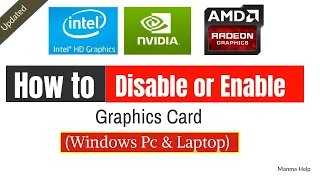 How to Disable or Enable Onboard Graphics Card in Pc/Laptop (Step by Step)