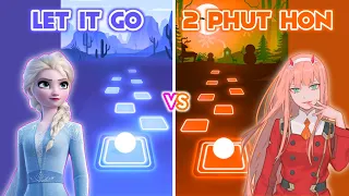 Elsa Let It Go VS Phao 2 Phut Hon - Tiles Hop EDM Rush