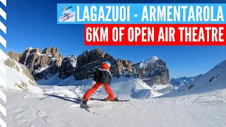 Lagazuoi - Armentarola ski slope || 6 km of pure beauty in the Dolomites