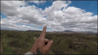 Maricopa trail, Arizona.  Explosions in the desert.