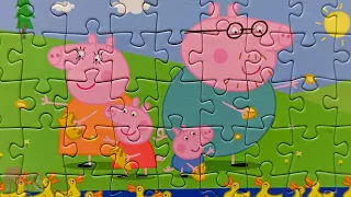 Peppa Pig's family together - Collection of puzzles for kids "Peppa Pig" | Merry Nika